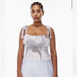 NWT Wilfred ballad smocked square neck tank camisole